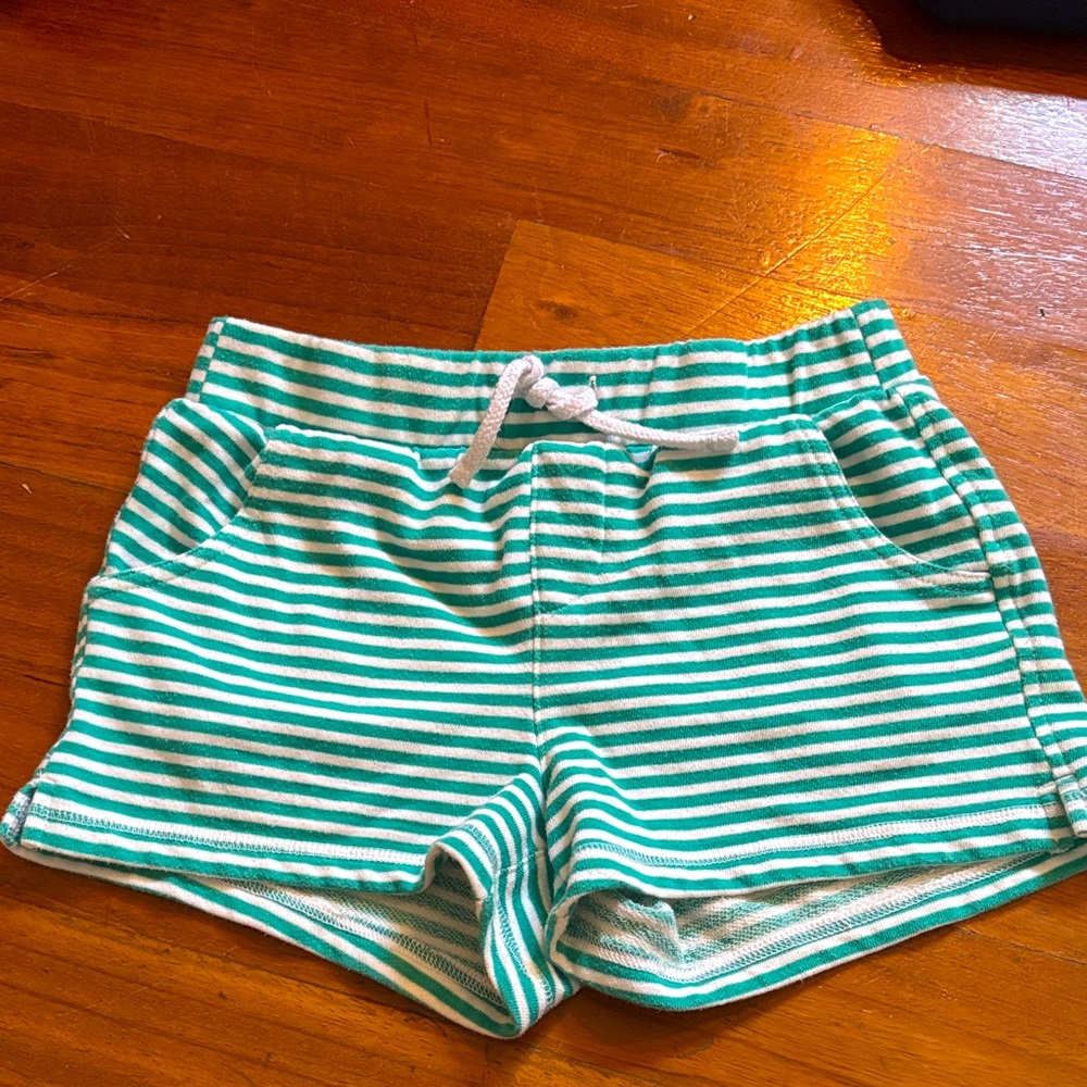 GAP Teal and White Striped Shorts